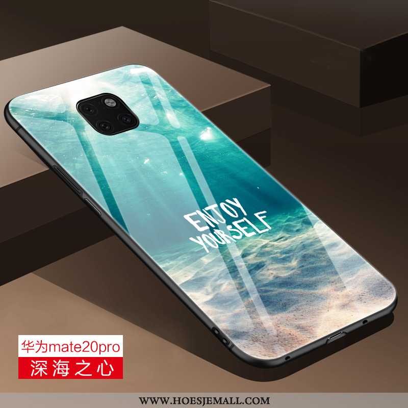 Hoesje Huawei Mate 20 Pro Siliconen Bescherming Blauw Glas Persoonlijk Hoes Blauwe