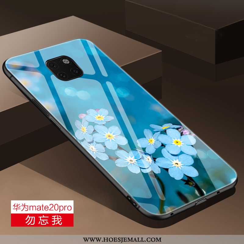 Hoesje Huawei Mate 20 Pro Siliconen Bescherming Blauw Glas Persoonlijk Hoes Blauwe