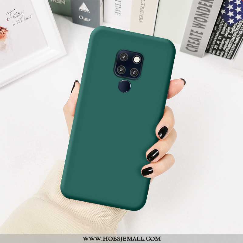 Hoesje Huawei Mate 20 Pro Bescherming Persoonlijk Siliconen Hoes Effen Kleur Mini Geel