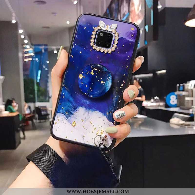 Hoesje Huawei Mate 20 Pro Met Strass Hanger Hoes Bescherming Rood Anti-fall