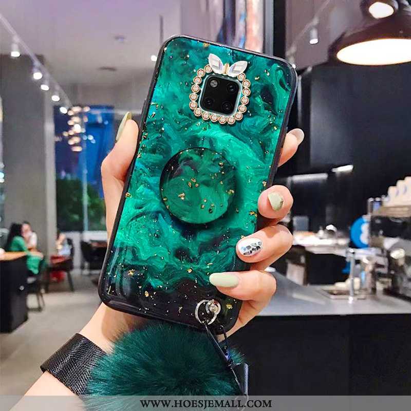 Hoesje Huawei Mate 20 Pro Met Strass Hanger Hoes Bescherming Rood Anti-fall