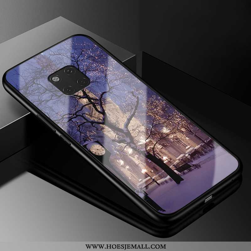 Hoesje Huawei Mate 20 Rs Siliconen Bescherming Anti-fall Europa Glas Licht Zacht Purper