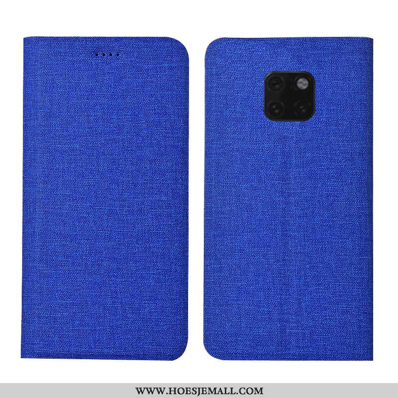 Hoes Huawei Mate 20 Rs Leren Hoesje Blauw Mobiele Telefoon Blauwe