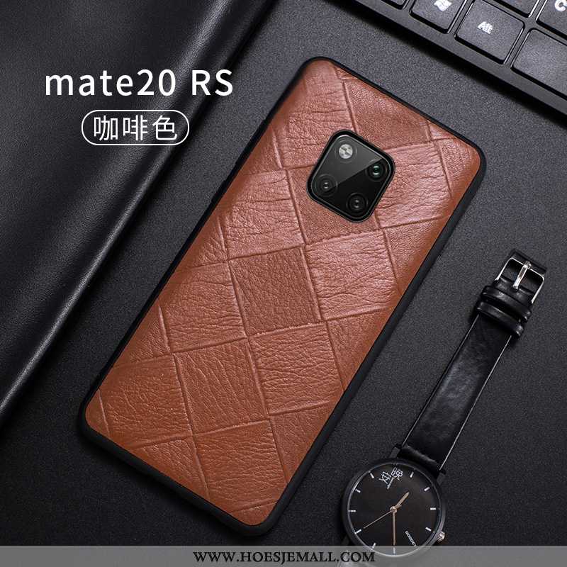 Hoes Huawei Mate 20 Rs Dun Zacht High End Koe Leer Mobiele Telefoon Anti-fall Bruine