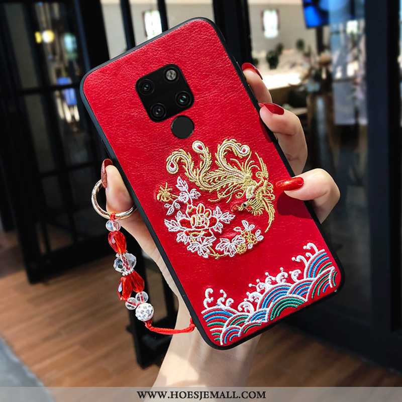 Hoesje Huawei Mate 20 X Trend Siliconen Mobiele Telefoon Net Red Lovers Rood