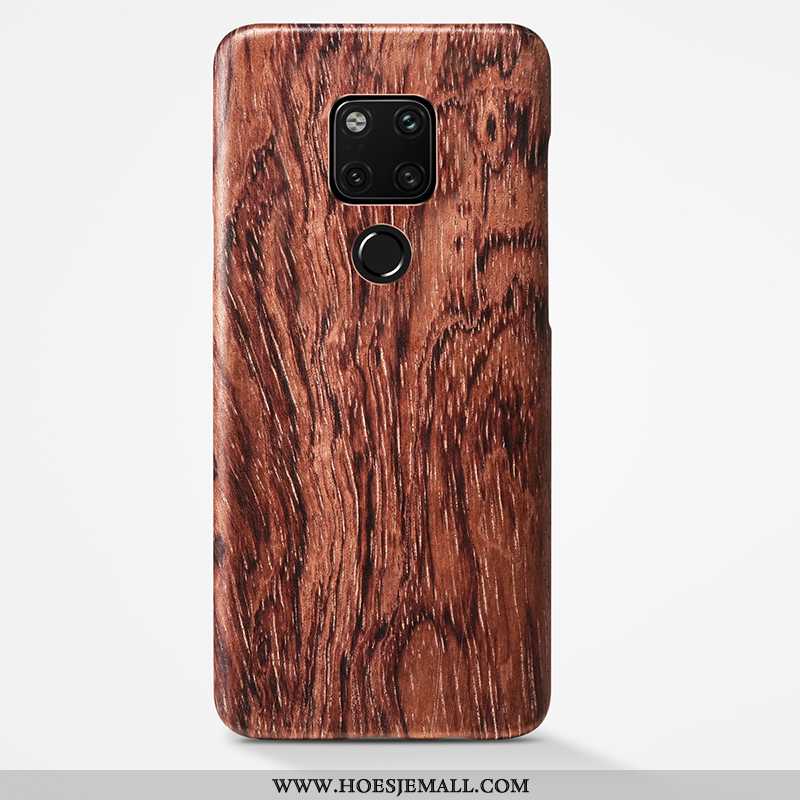 Hoesje Huawei Mate 20 X Schrobben Persoonlijk Hout Trend Zwart Bloemen Zwarte