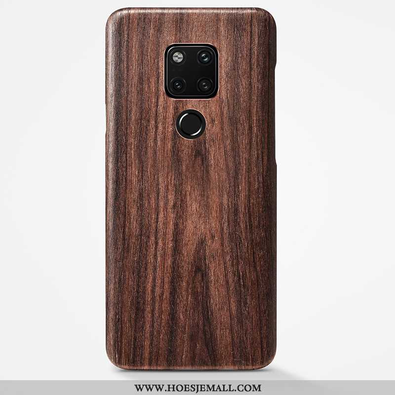 Hoesje Huawei Mate 20 X Schrobben Persoonlijk Hout Trend Zwart Bloemen Zwarte