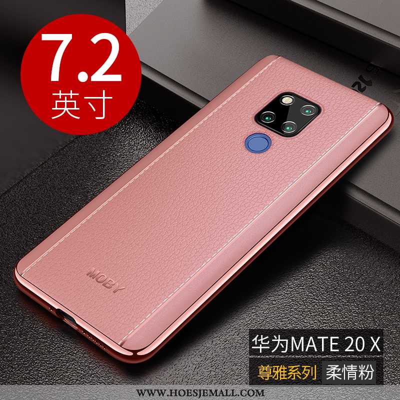 Hoesje Huawei Mate 20 X Dun Zacht Super High End Persoonlijk Scheppend Nieuw Roze