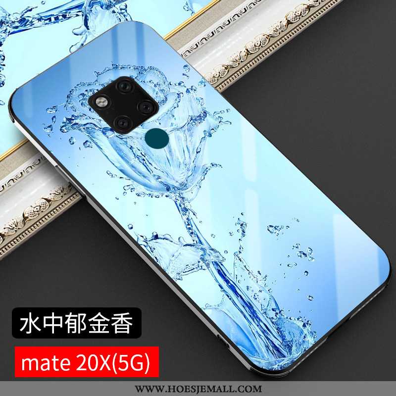 Hoesje Huawei Mate 20 X Bescherming Glas Hoes Trend High End Nieuw All Inclusive Blauwe