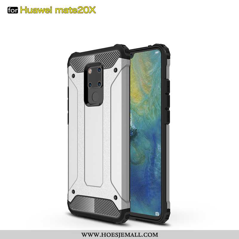 Hoesje Huawei Mate 20 X Siliconen Bescherming All Inclusive Persoonlijk Zacht Mobiele Telefoon Zilve