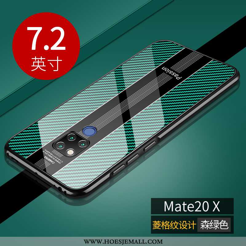 Hoesje Huawei Mate 20 X Bescherming Glas Hoes Dun Mobiele Telefoon Metaal Groen