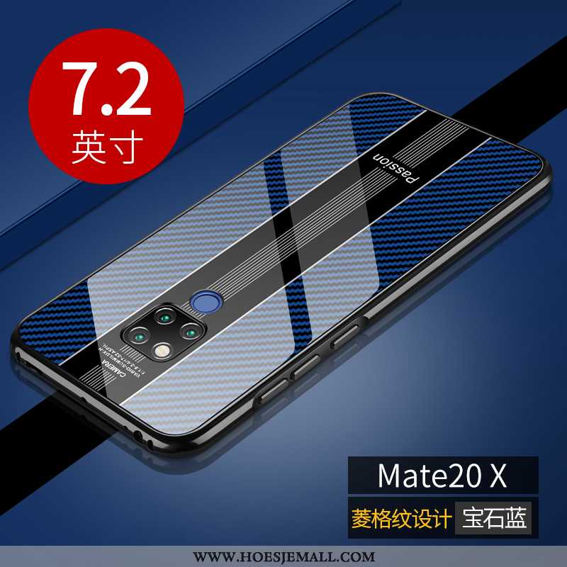 Hoesje Huawei Mate 20 X Bescherming Glas Hoes Dun Mobiele Telefoon Metaal Groen