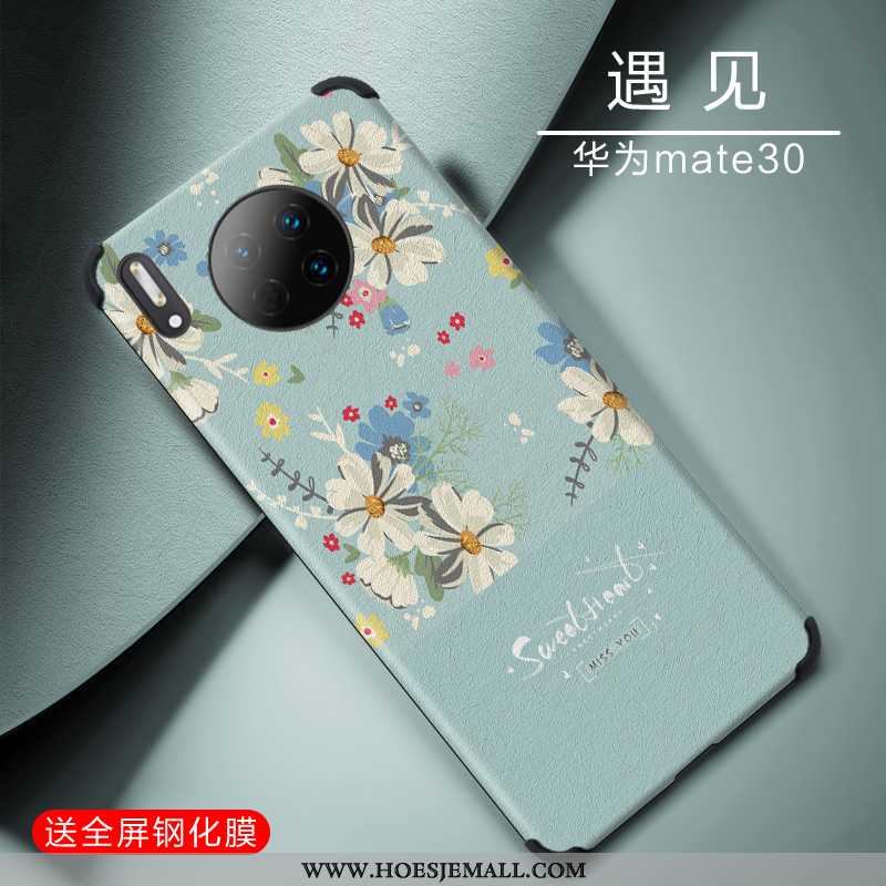 Hoesje Huawei Mate 30 Zacht Siliconen Bescherming Trend Persoonlijk Dun Blauwe