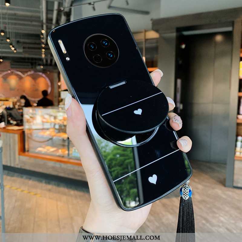 Hoes Huawei Mate 30 Siliconen Glas Trend Zacht Zwart Mobiele Telefoon Scheppend Zwarte