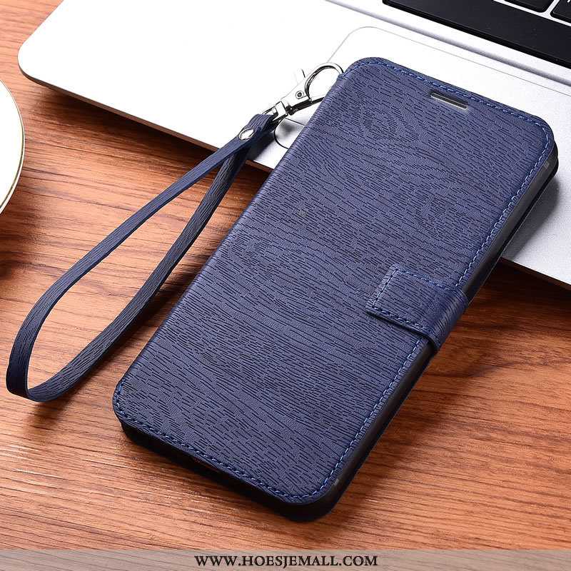 Hoesje Huawei Mate 30 Leren Bescherming Folio Mobiele Telefoon Hoes Donkerblauw Donkerblauwe