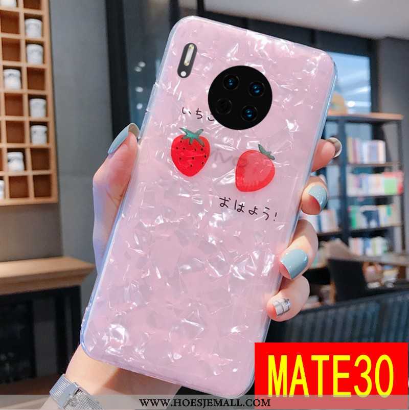 Hoes Huawei Mate 30 Siliconen Bescherming Scheppend Doorzichtig Mobiele Telefoon Zacht Net Red Roze