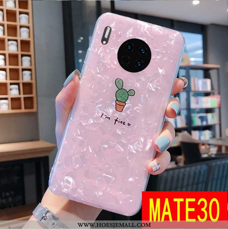 Hoes Huawei Mate 30 Siliconen Bescherming Scheppend Doorzichtig Mobiele Telefoon Zacht Net Red Roze