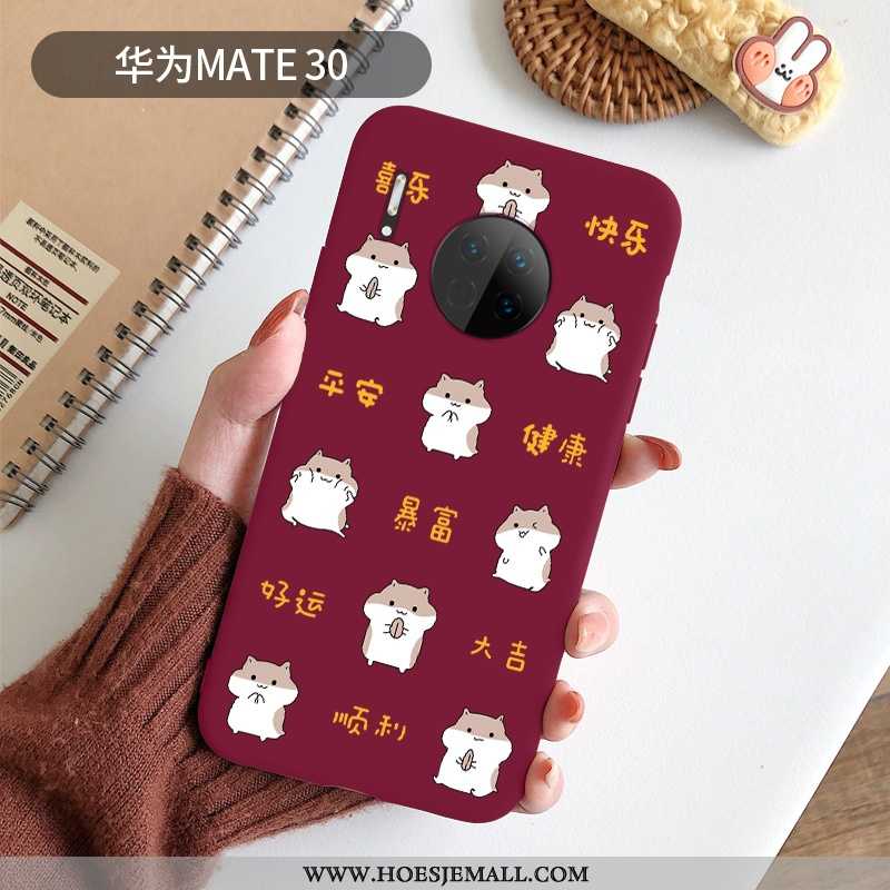 Hoesje Huawei Mate 30 Bescherming Schrobben Super Hoes Anti-fall Grote All Inclusive Rood