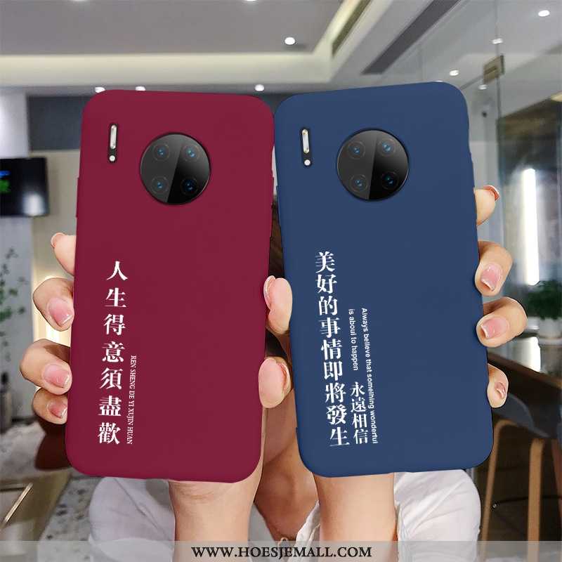 Hoes Huawei Mate 30 Scheppend Super Siliconen Mobiele Telefoon Net Red Blauw Hoesje Blauwe