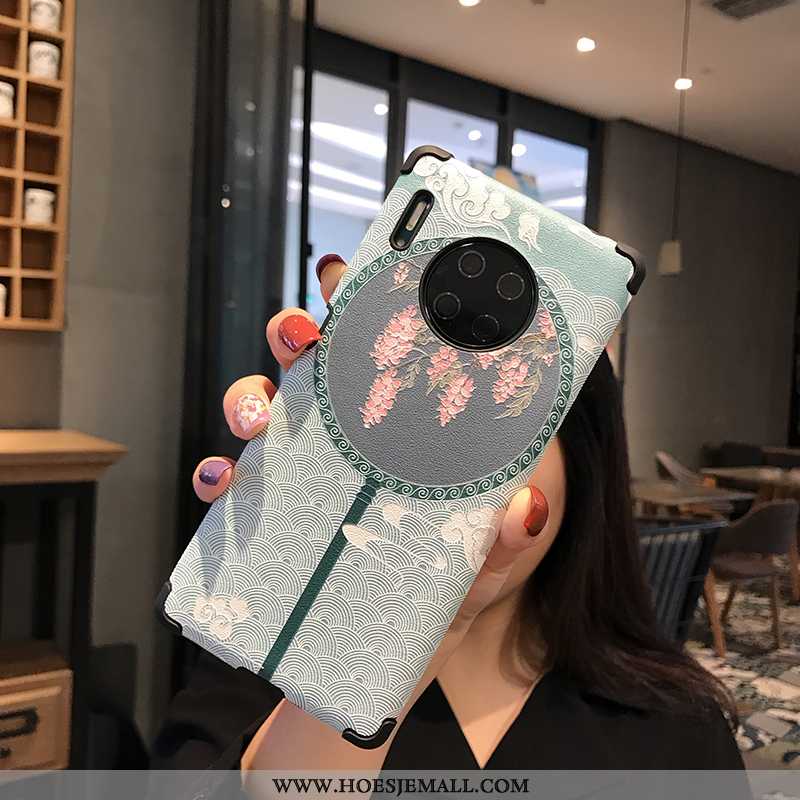 Hoesje Huawei Mate 30 Bescherming Patroon Mobiele Telefoon Trend Zacht Blauw All Inclusive Blauwe