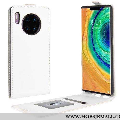 Hoesje Huawei Mate 30 Bescherming Leren Clamshell Verticaal Mobiele Telefoon Bruin Bruine