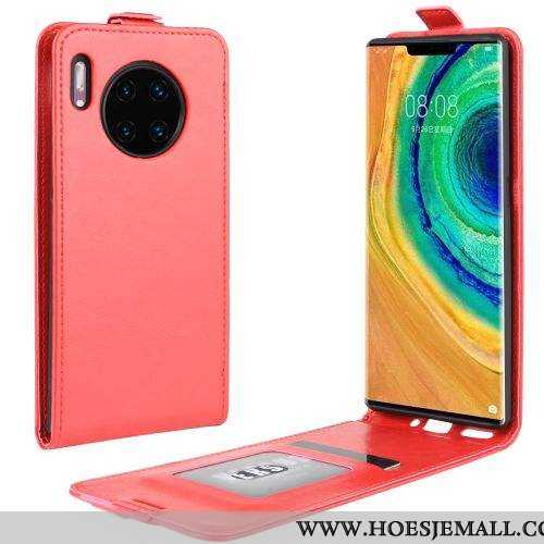 Hoesje Huawei Mate 30 Bescherming Leren Clamshell Verticaal Mobiele Telefoon Bruin Bruine