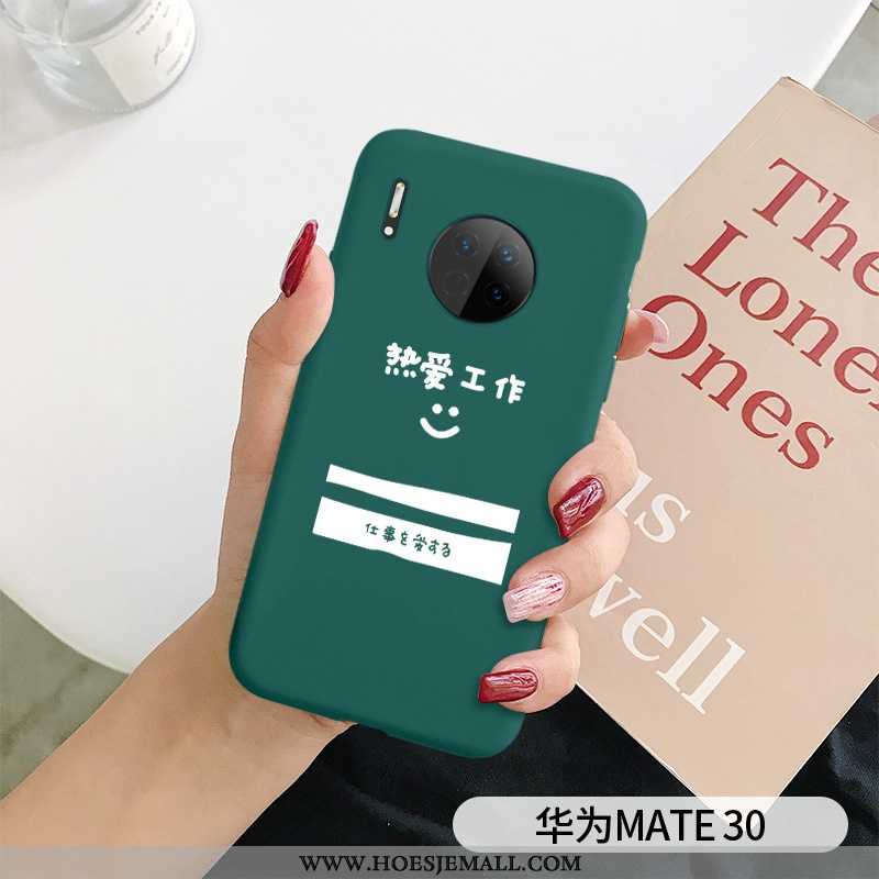 Hoesje Huawei Mate 30 Bescherming Siliconen Anti-fall Rood Hoes Lovers