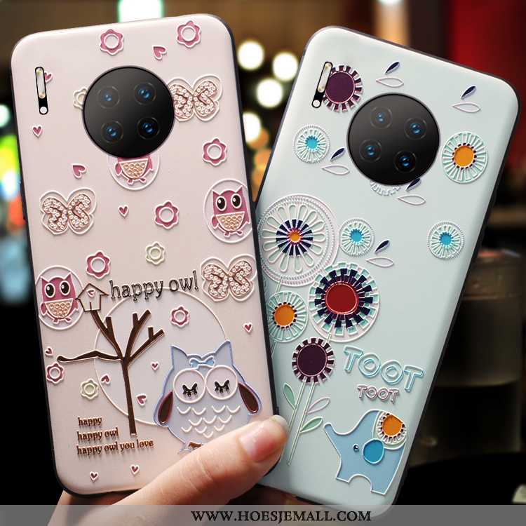 Hoes Huawei Mate 30 Super Dun Siliconen Mooie Mobiele Telefoon Spotprent Roze