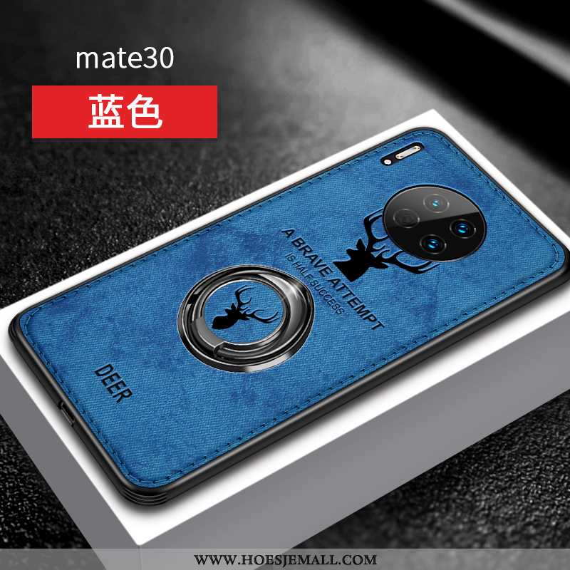 Hoesje Huawei Mate 30 Siliconen Bescherming Ring Persoonlijk Blauw Hoes Blauwe