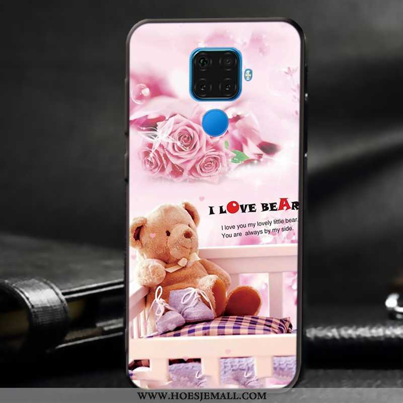 Hoesje Huawei Mate 30 Lite Schrobben Spotprent Lovers Mobiele Telefoon Wit Zacht Witte