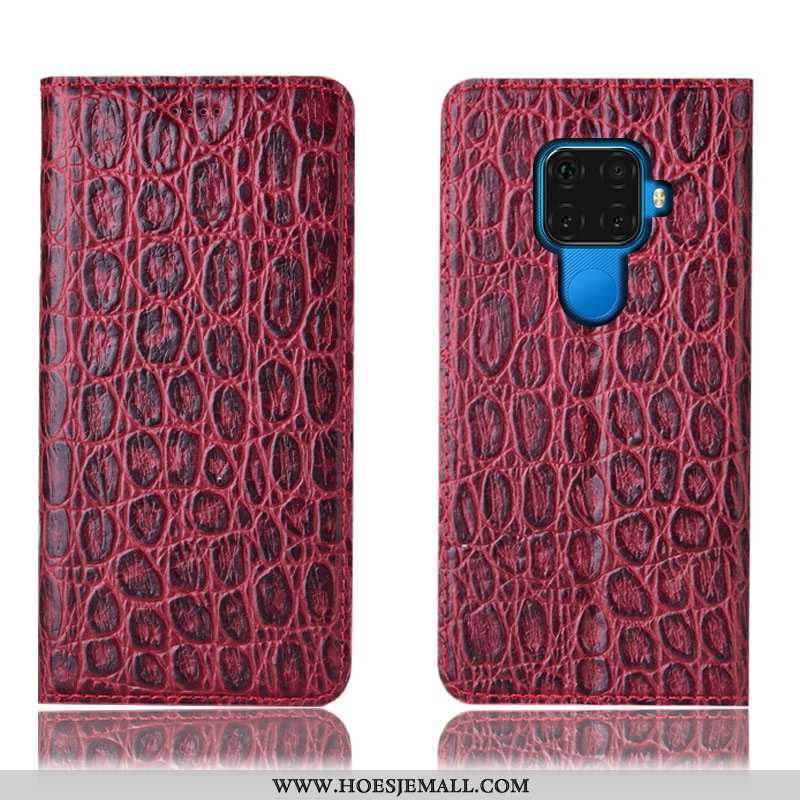 Hoesje Huawei Mate 30 Lite Patroon Bescherming Mobiele Telefoon Wijnrood Anti-fall Hoes Bordeaux