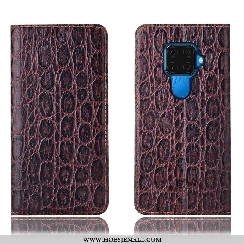 Hoesje Huawei Mate 30 Lite Patroon Bescherming Mobiele Telefoon Wijnrood Anti-fall Hoes Bordeaux