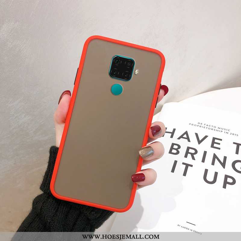 Hoes Huawei Mate 30 Lite Doorzichtig Schrobben Bescherming Mobiele Telefoon Rood Hoesje Trend