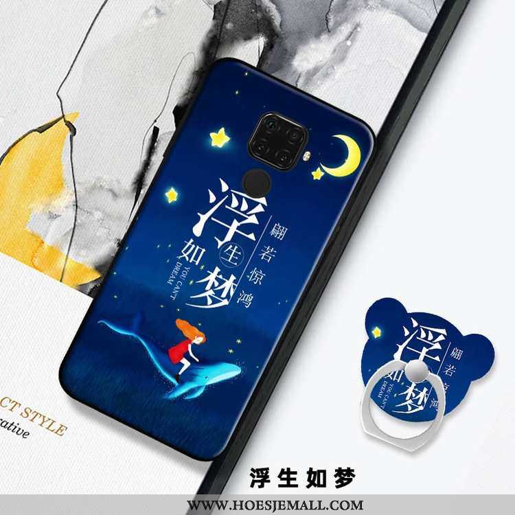 Hoesje Huawei Mate 30 Lite Zacht Mode Mobiele Telefoon Anti-fall Blauw All Inclusive Blauwe