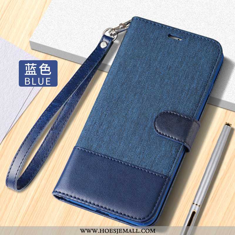 Hoesje Huawei Mate 30 Lite Leren Bescherming Blauw Clamshell Mobiele Telefoon Blauwe