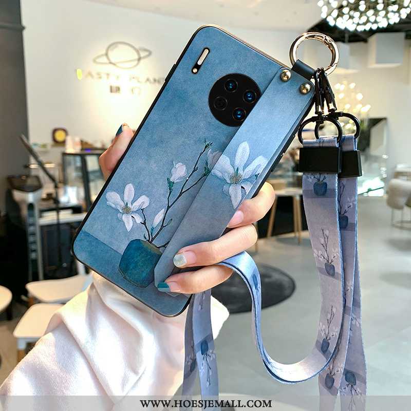 Hoesje Huawei Mate 30 Pro Hanger Persoonlijk Anti-fall Vers Hoes High End Eenvoudige Blauwe