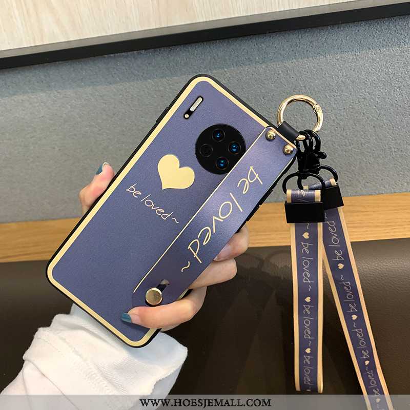 Hoesje Huawei Mate 30 Pro Hanger Persoonlijk Anti-fall Vers Hoes High End Eenvoudige Blauwe