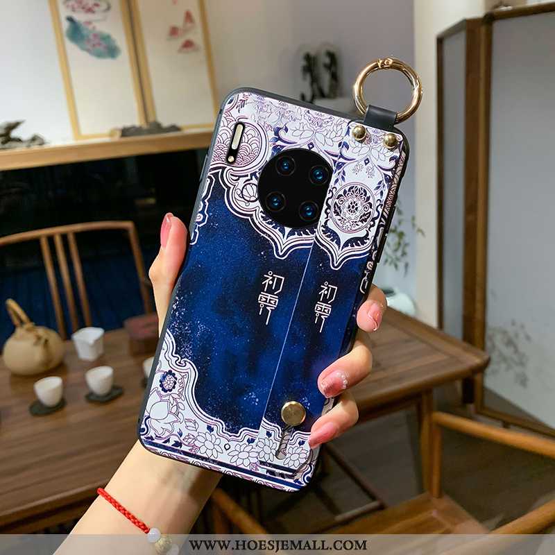 Hoesje Huawei Mate 30 Pro Hanger Persoonlijk Anti-fall Vers Hoes High End Eenvoudige Blauwe