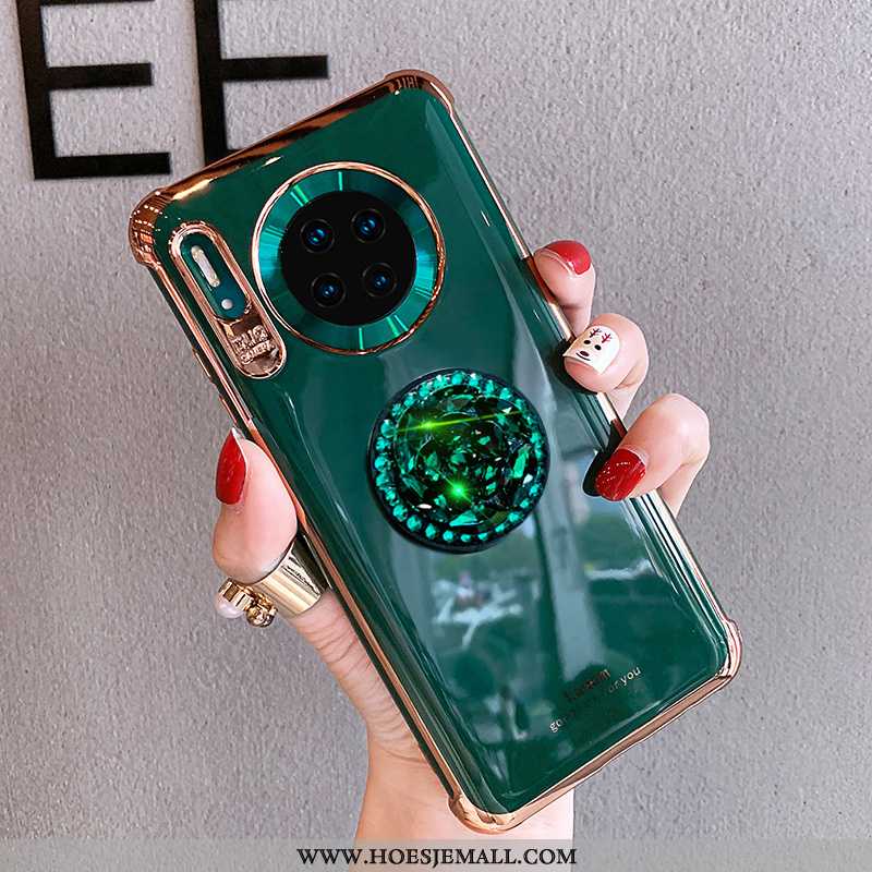 Hoesje Huawei Mate 30 Pro Trend Zacht Ondersteuning Licht Anti-fall Wind Met Strass Witte