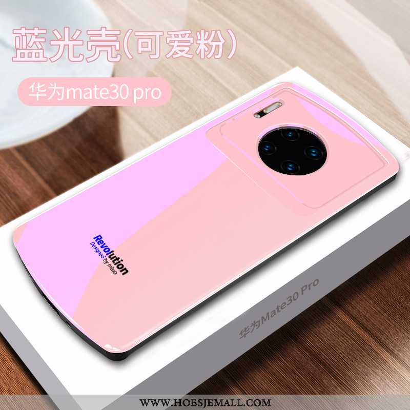 Hoesje Huawei Mate 30 Pro Zacht Siliconen Scheppend Anti-fall Trend Hoes Bescherming Roze