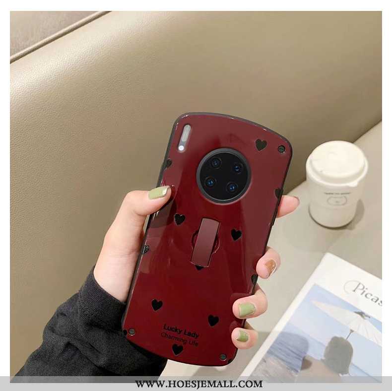 Hoesje Huawei Mate 30 Pro Glas Mode Bescherming Tempereren Hoes Anti-fall Groen