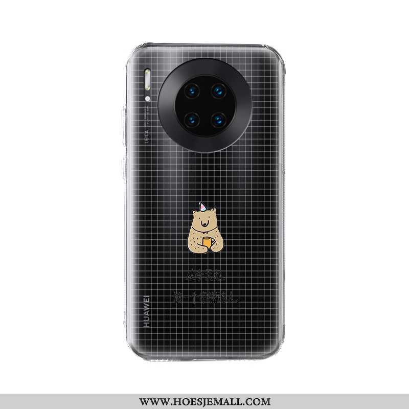 Hoesje Huawei Mate 30 Pro Doorzichtig Scheppend Bescherming Siliconen Zwart Anti-fall Zwarte