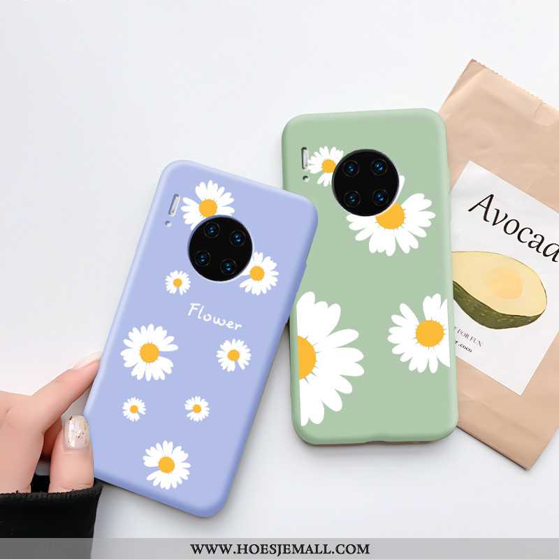 Hoesje Huawei Mate 30 Pro Schrobben Spotprent Blauw Zacht Lovers Mooie Blauwe