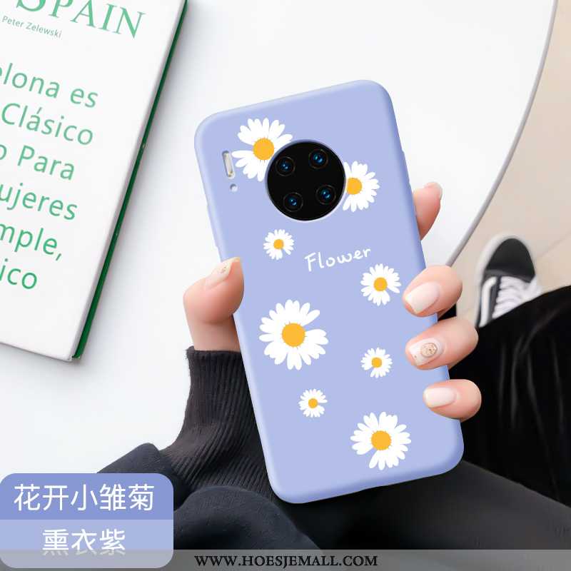 Hoesje Huawei Mate 30 Pro Schrobben Spotprent Blauw Zacht Lovers Mooie Blauwe