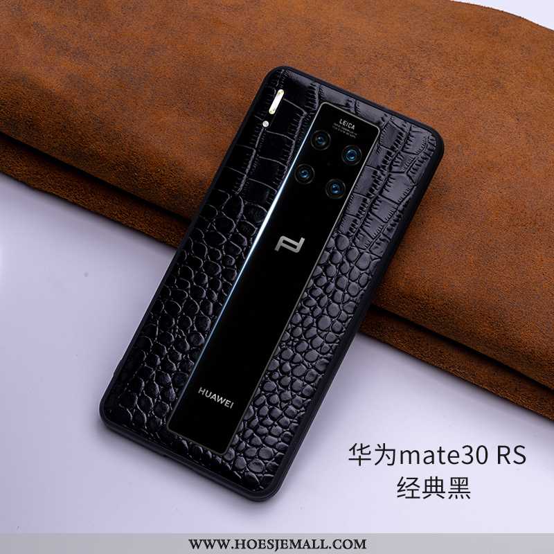 Hoesje Huawei Mate 30 Rs Zacht Bescherming Leren Koe Mobiele Telefoon High End Super Bordeaux