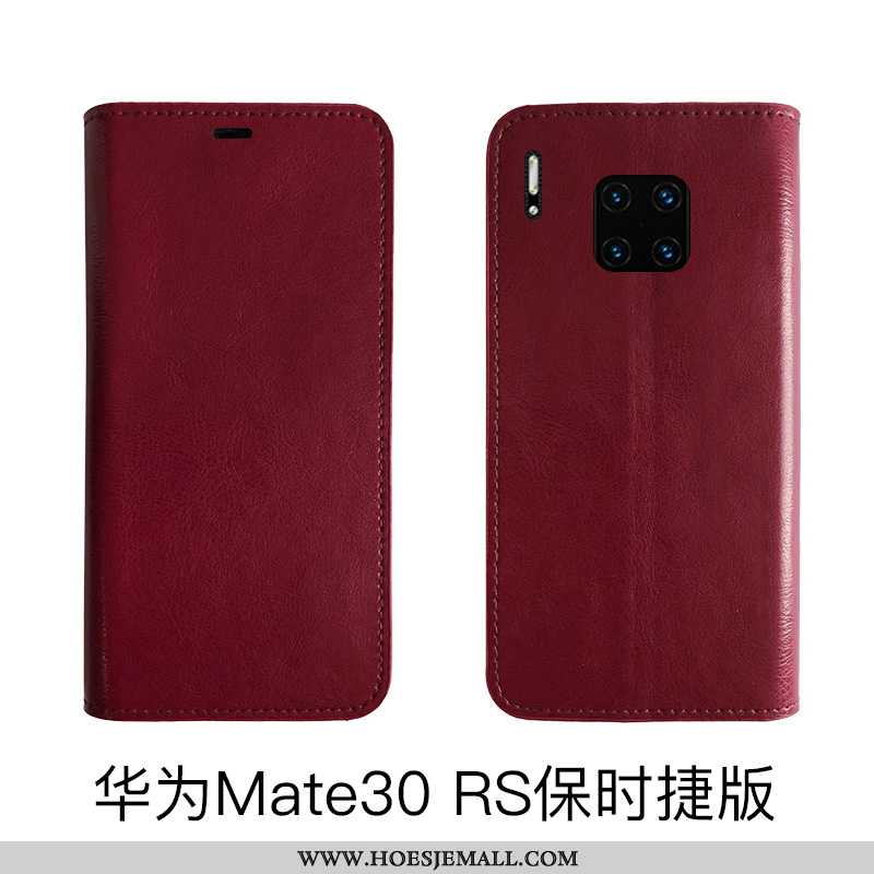 Hoes Huawei Mate 30 Rs Leer Bescherming Mobiele Telefoon Rood Hoesje All Inclusive Koe