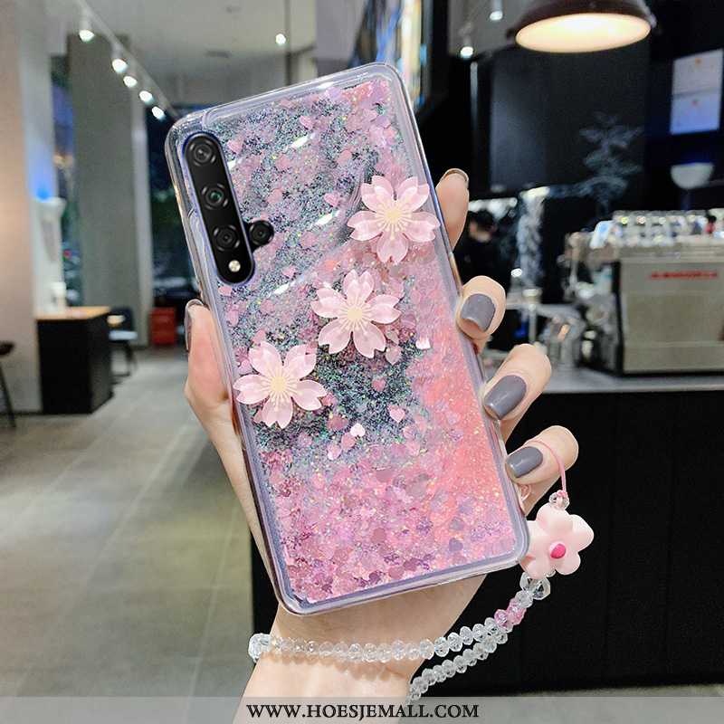 Hoes Huawei Nova 5t Mode Nieuw Mobiele Telefoon Eenvoudige Net Red Roze Kers