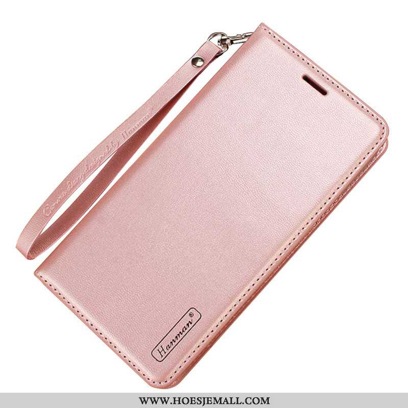 Hoes Huawei Nova 5t Echt Leer Portemonnee Leren Hoesje Hanger Bescherming Roze Mobiele Telefoon