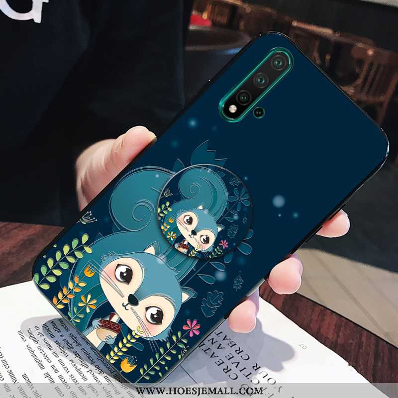 Hoes Huawei Nova 5t Trend Zacht Mobiele Telefoon Groen Handbeschilderde Vers Nieuw