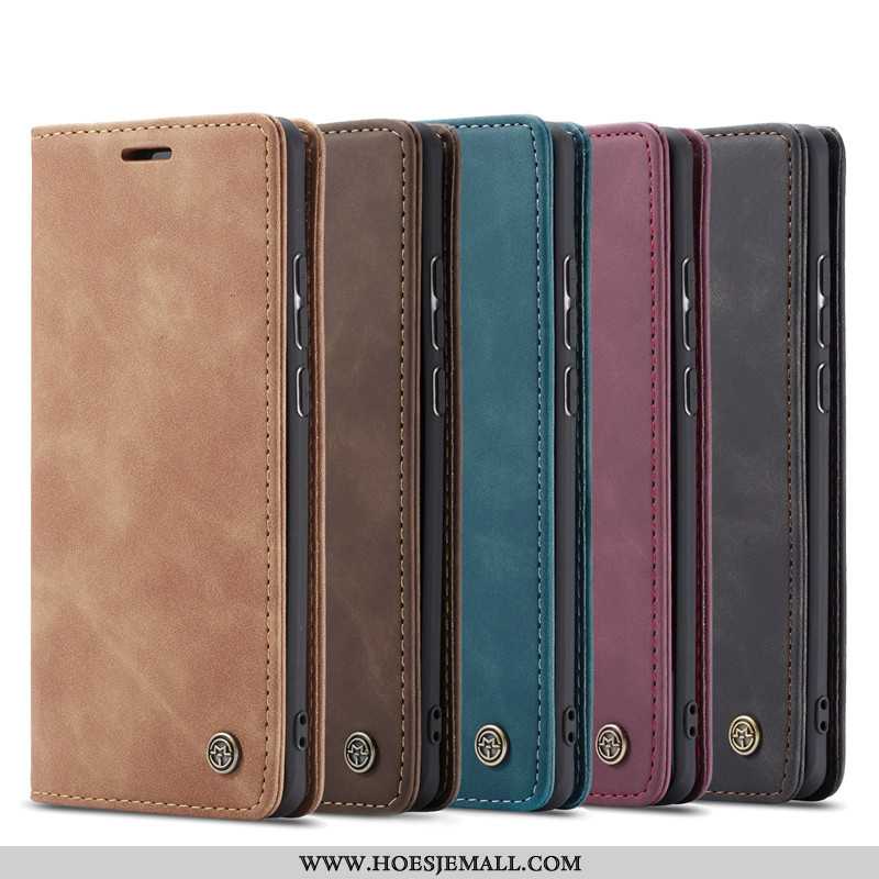 Hoesje Huawei P Smart 2020 Leren Kaart Khaki Mobiele Telefoon Folio 2020